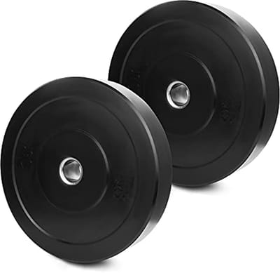 Bumper Plates van massief rubber - Set van 2 halterschijven voor Barbell, 50mm, voor fitness en krachttraining