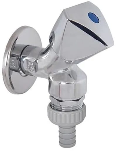 Schlösser Armaturen JS Apparatenhoekventiel, met buisbeluchter, met slangaansluiting, met driekantgreep, DN15, 1/2'', gepolijst chroom, 0017651550001