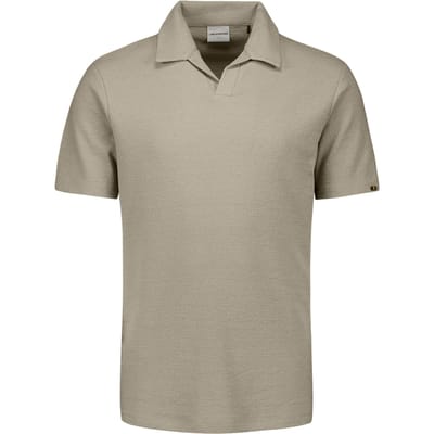 No Excess Polo V Solid Jacquard Taupe Größe: XL | Poloshirts Outlet | Herren | Schwarz