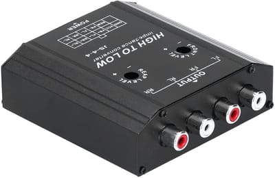 Dailygoody - Voertuigversterkerconverter - Anti-interferentie - Snelle warmteafvoer - 4-kanaals - High Fidelity Audio-converter - Geschikt voor auto -