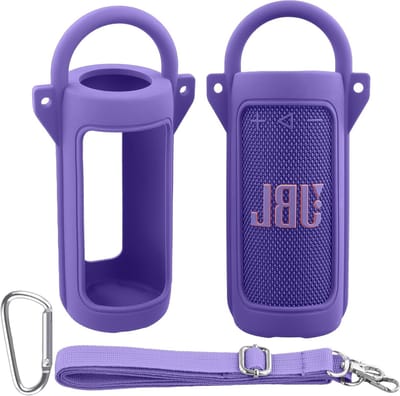 Draagbare Ultralichte Beschermhoes voor JBL Grip Bluetooth Speaker met Carabiner en Schouderband, Perfect voor Reizen en Activiteiten