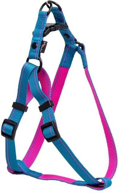 Jack and Vanilla Hondentuigje - instaptuigje - Honden tuig - Stripe - Blauw - Roze - S