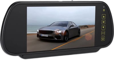 Dailygoods- Achteruitkijkmonitor 7 Inch LCD - Achteruitkijkspiegelmonitor - Back-upcamera Monitor - AV1/AV2 Video-interface - DC12V/DC24V - Eenvoudig te installeren - Achteruitrijmonitor