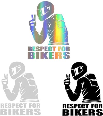 Dailygoods- Autosticker Reflecterend Ontwerp - Auto Decoratie - Weerbestendig - Makkelijk te Verwijderen - Fiets Enthousiast - 15 x 11 Cm - Auto Sticker