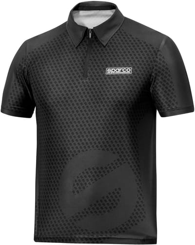 Sparco Subly Poloshirt - Zwart/Marineblauw — XXL