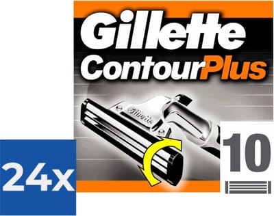 Gillette Contour Plus - 10 stuks - Wegwerpscheermesjes - Voordeelverpakking 24 stuks