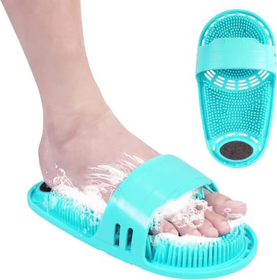 Antislip Siliconen Voetschrobber Mat voor Douche - Comfortabele Voetmassage en Diepe Reiniging