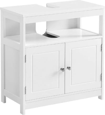 Homesy Wastafel Onderkast - Wastafelonderkasten - Badkamer Kastje - Wastafel - Wastafelmeubel - Wastafel Onderkast Met Uitsparing - Wastafelkast - Badkamer Kastjes Staand - Badkamer Kastje Onder Wastafel - Wit
