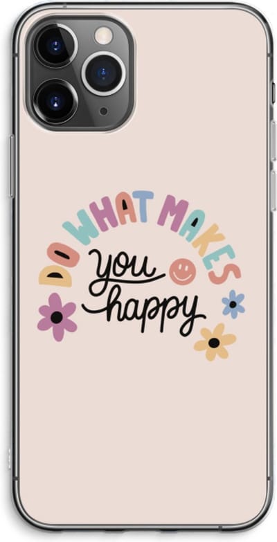 Case Company® - Hoesje geschikt voor iPhone 11 Pro Max hoesje - Happy days - Soft Cover Telefoonhoesje - Bescherming aan alle Kanten en Schermrand