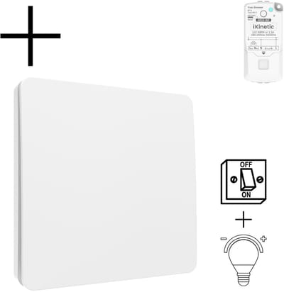 Draadloze Wandschakelaar | Wifi | App bediening | Schroeven of tape | Aan/Uit + Dimmer | RF-ontvanger | Wit