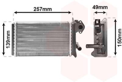 Van Wezel - KACHEL RADIATEUR VOOR VW POLO COUPE II 1981-1994 667819121A