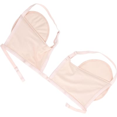 Zweetpads voor onderarmen Herbruikbaar Zweetabsorberend Comfortabel Verstelbaar Okselpads Beige