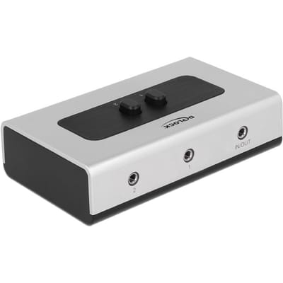 DeLOCK Switch Stereo Jack 3.5 mm USB hub - 2 - Zwart