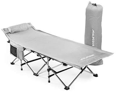 Extra groot campingbedje voor volwassenen en kinderen - robuust en draagbaar opvouwbaar XL-bed in tas met kussen - lichtgewicht polyester