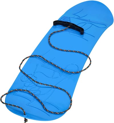 KOTARBAU® Speelgoed Snowboard, Kunststof, 68x20 cm, Blauw, Sneeuw Slee, Plastic Glijder Sneeuw, zonder Binding, met Touw, Sneeuwglijder, Slee