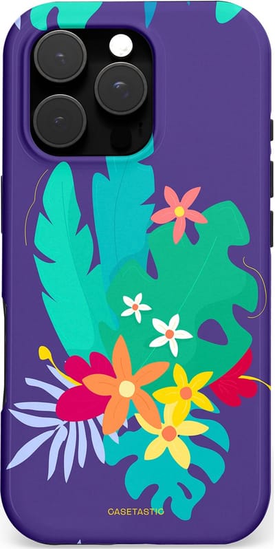 Casetastic hoesje geschikt voor Apple iPhone 16 Pro - MagSafe - Dubbellaagse bescherming - Surfplant - Fashion Case - Donkerblauw