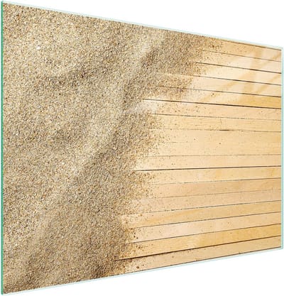 Glazen Werkbladbeschermer - Snijplank Kookplaat Deksel - Keuken Beschermen - Gehard Krasbestendig Glas - 30 x 22 cm - Zandkleur
