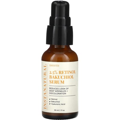 InstaNatural, 2.5% Retinol Bakuchiol Serum, 1 fl oz (30 ml)