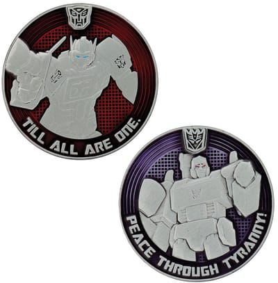FaNaTtik Transformers Generation 1 Collectable Coin G1 Autobots vs Decepticons Limited Edition 4 cm Coins