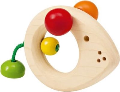Selecta Grijpring Muis Topino Junior 8 Cm Hout Naturel