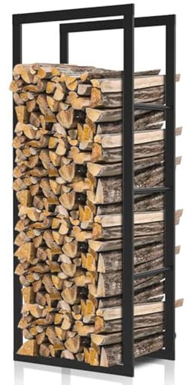 Houten stapelhulp voor brandhout - 100x40x25 cm - Houtopslag voor binnen en buiten