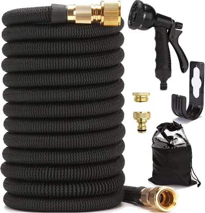Uitbreidbare Tuinslang - Flexibele Slang - Tuin Bewatering - Anti-lekkage Ontwerp - 30 Meter Lengte - Zwart