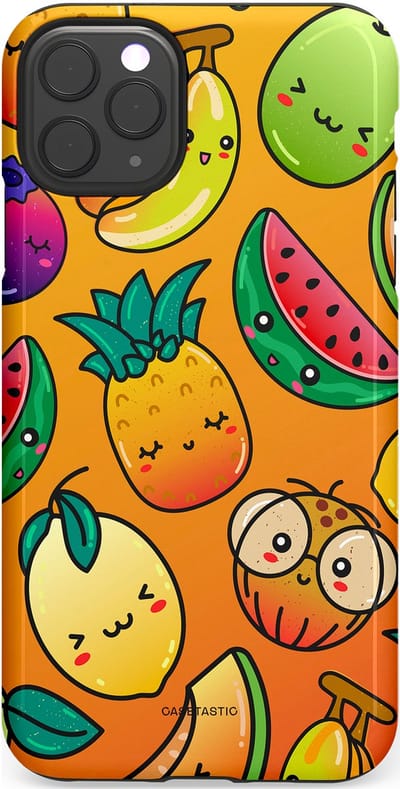 Casetastic Hoesje Geschikt voor Apple iPhone 11 Pro Max - Stijlvolle Beschermende Duo-layer Case - Fruitastisch