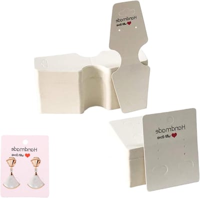 Earring en Necklace Display Cards - 200 Stuks Kraft Papier Houder voor Sieraden, Hangers en Tags