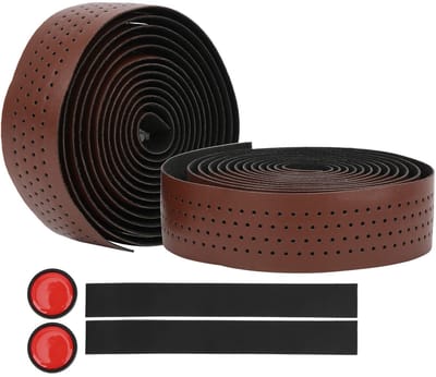 Dailygoods- Fietshandgrepen Antislip - 2 Stuks - PU-leer/EVA-stuurriem - Ademend - Zacht/Duurzaam - Schokabsorberend - Stuurband