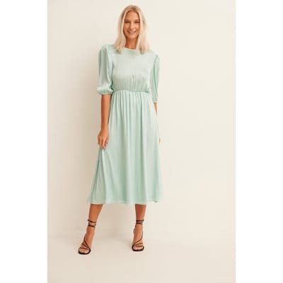 NA-KD Balloon Sleeve Structured Midi Dress Dames Jurk - Maat 40