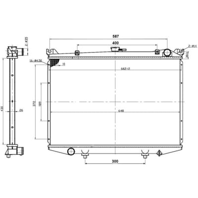 Radiator, motorkoeling NRF 503492