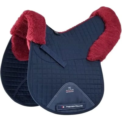 Geïntegreerd synthetisch schapenvacht zadeldek Premier Equine GP/Jump Numnah