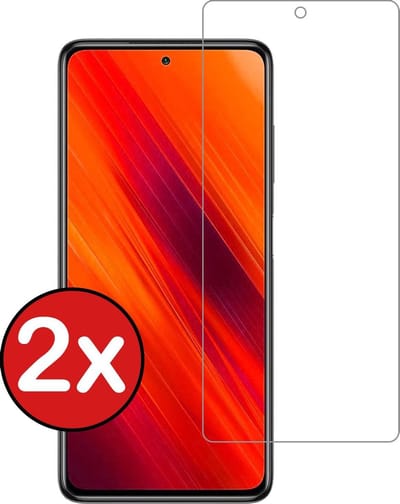 Screenprotector - 2 Stuks - Geschikt voor Xiaomi Poco X3 - Extra Sterk - Beschermglas - Gehard Glas - Tempered Glass - Screen Protector