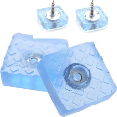 Actie4you® - Rubberen Voetjes - Vierkant - Rubber Dopje - Meubelonderzetter - Onderzetters -Trillingsdemper - Anti Slip - 22x22mm – 4 Stuks - Transparant