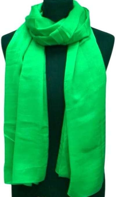 Lange Sjaal - Effen - Satijn - Groen - 180 x 90cm (913819#)