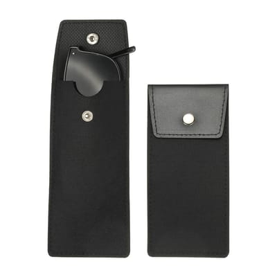 Dailygoods - QUARKZMAN 2 stuks draagbare vilten brillenetui, snel inzetbare zachte brillenkoker, zonnebrillenetui voor mannen en vrouwen (knoopstijl, zwart)