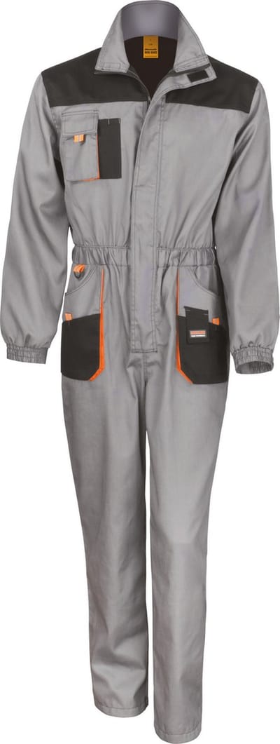 Result Lite Coverall RT321 - Grey/Black/Orange - M
