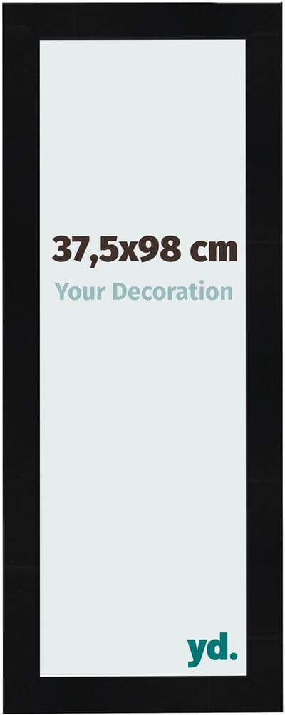 Your Decoration - Fotolijst 37,5x98 cm - MDF - Zwart Hoogglans - Pisa