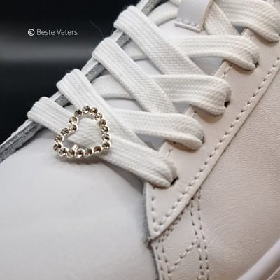 Beste Veters - Schoenaccessoires - Veter gesp - Vetergesp - Schoen bedel - Schoen accessoire zilver - Gesp hartje - Cadeau -Valentijnscadeau