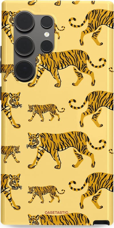 Casetastic Hoesje Geschikt voor Samsung S24 Ultra - Stijlvolle Beschermende Duo-layer Case - Streep van de natuur