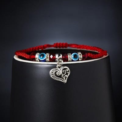 Lucky Eye Blue Evil Eye Charms Armband Rode Draad Draad Touw Paar Vriendschap Armband Vrouwen Mannen Handgemaakte Wens Sieraden Cadeau