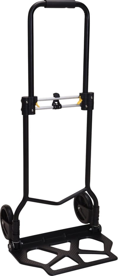 Opvouwbare steekwagen - mat zwart- max. belasting 70KG