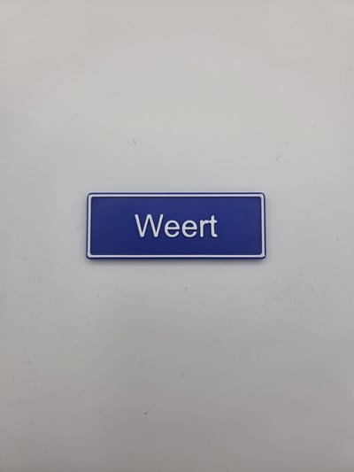 Koelkast Magneet plaatsnaam 8 X 3 CM Weert