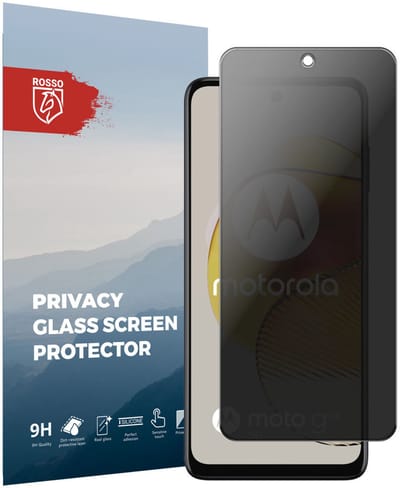 Rosso Privacy Screen Protector Geschikt voor de Motorola Moto G73 - 9H Gehard Glas - Case Friendly Tempered Glass - Eenvoudige Installatie