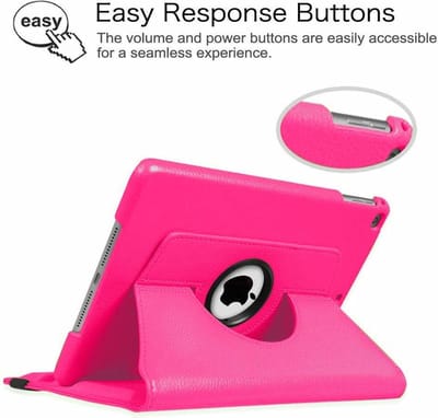 Hoes geschikt voor iPad 2021 / 2020 / 2019 (9e/8e/7e Generatie / 10.2 inch) draaibare Hoes met stylus pen - Roze