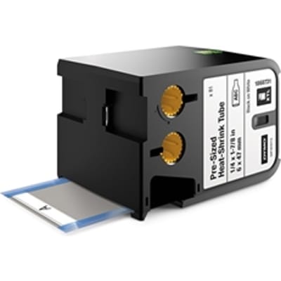 DYMO 1868731 XTL voorgesneden krimpkous tape zwart op wit 6mm (origineel)