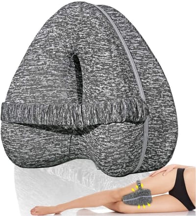 Kussen voor benen en knieën (zijslapers) - Ergonomisch geheugenSchuimkussen - Ondersteunt benen