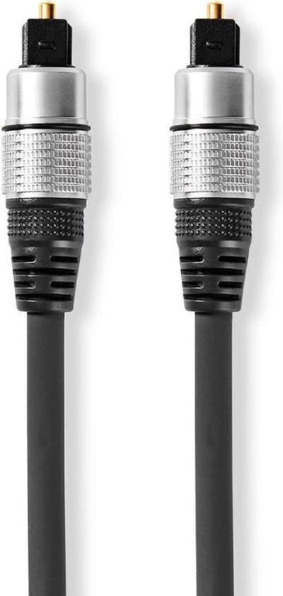 Nedis - Nedis CAGC25000AT15 Optische Audiokabel Toslink Male - Toslink Male 1,50 M Antraciet - Altijd Garantie