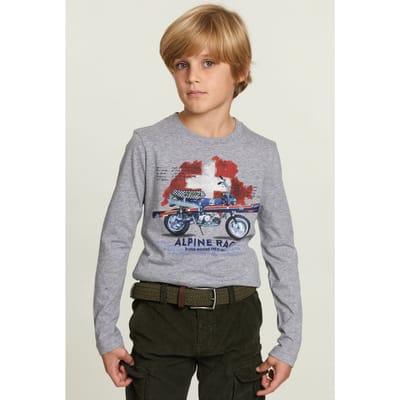 River Woods Cotton Fantasy T-shirt Pinguin Mix Size: 12 | T-shirts Outlet | Unisex | Grijs