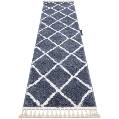 Kleden Rugsx Tapijt, Vloerbekleding BERBER CROSS grijskleuring 70x200 cm